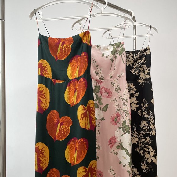 Reformation Frankie Silk Dress | Autumn Leaves  🕸Silk🕸 🎉🎀 NEW - Picture 7 of 14